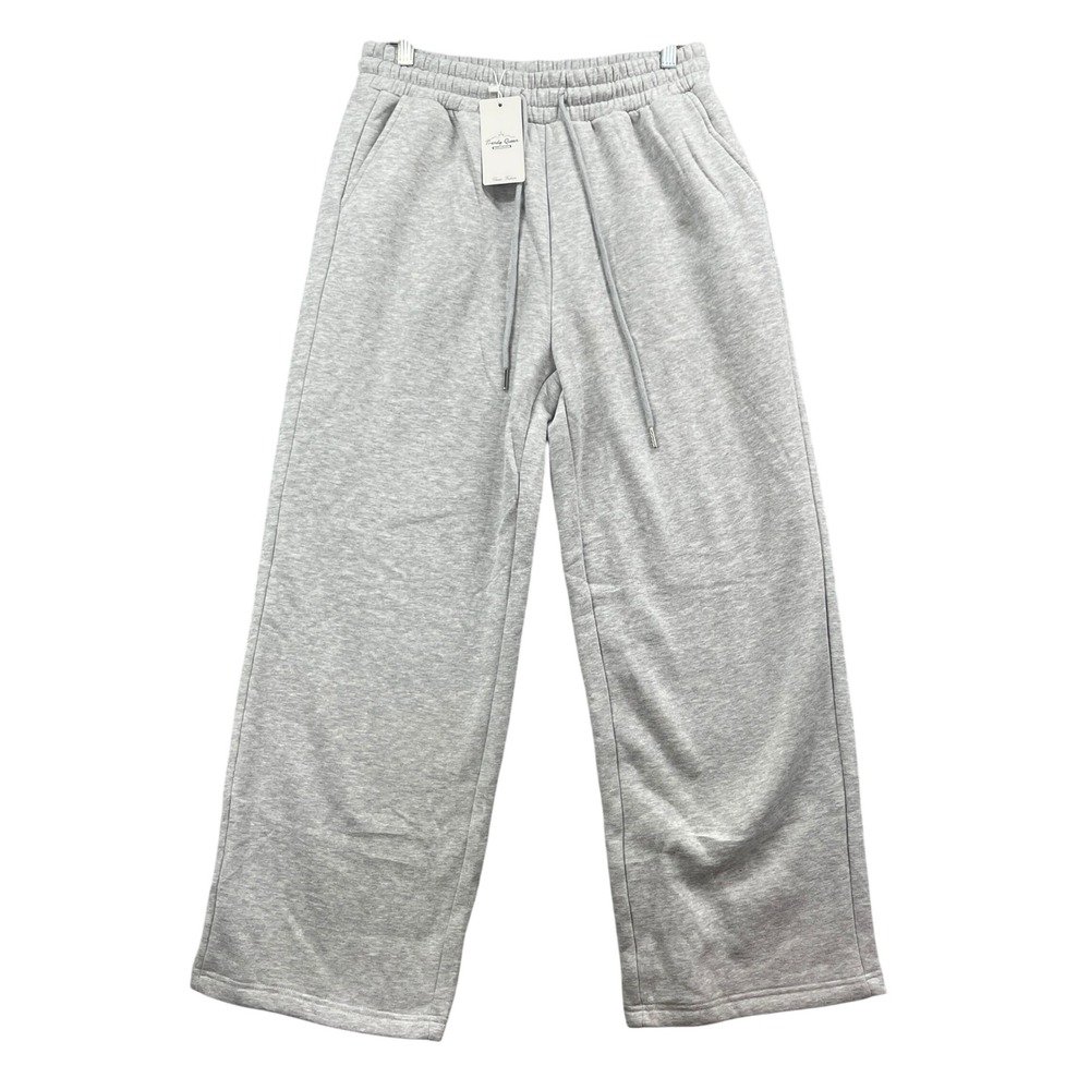 Trendy Queen‎ Jogger Sweatpants Women M Gray Fleece Drawstring Lounge Activewear